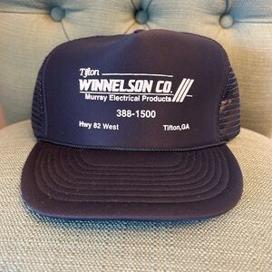 Branded navy trucker hat, NWOT